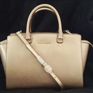 Michael Kors Pale Gold Selma Tote